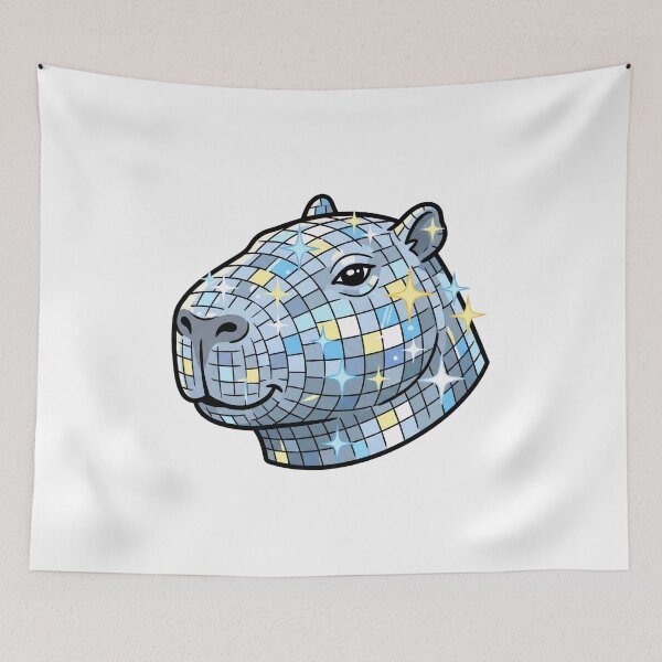 Item preview, Capybara Disco Ball Head Funny Animal Party designed and sold by Fenay Designs.