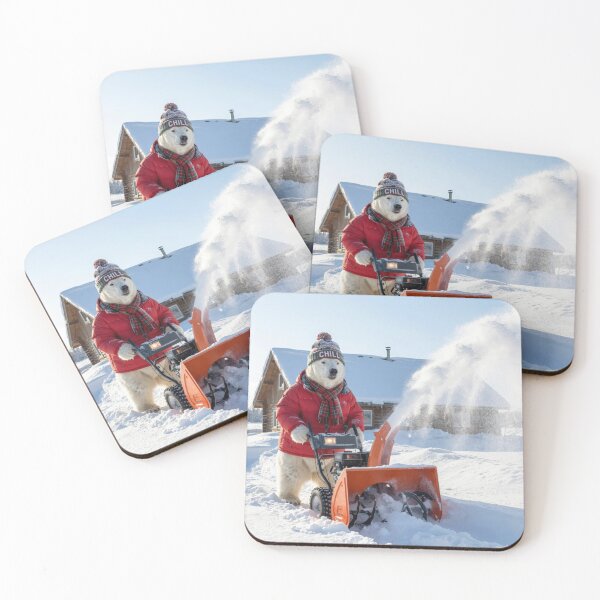 Item preview, Polar Bear Pushing a Snowblower designed and sold by Maria Dryfhout.