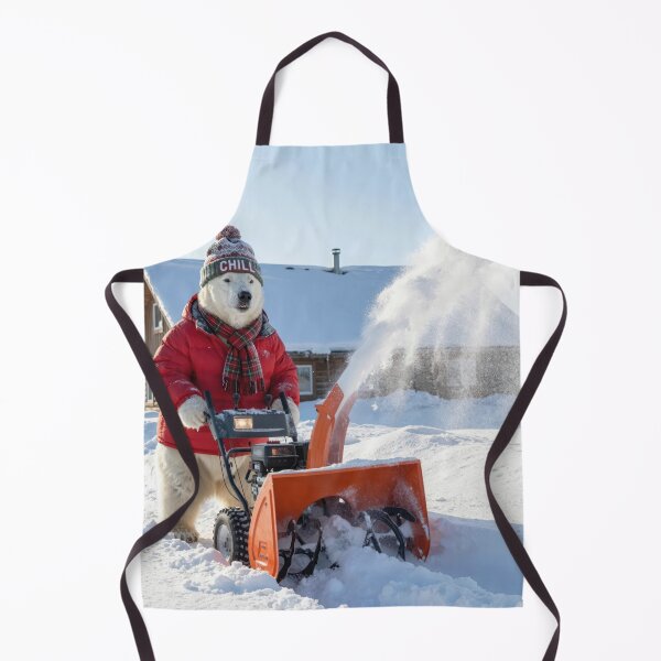Item preview, Polar Bear Pushing a Snowblower designed and sold by Maria Dryfhout.