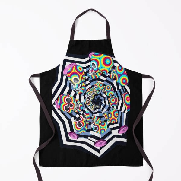 Item preview, Psychedelic Sugar Skull Street Art – Colorful Spiral Skull Mural Design designed and sold by Dominik1994.
