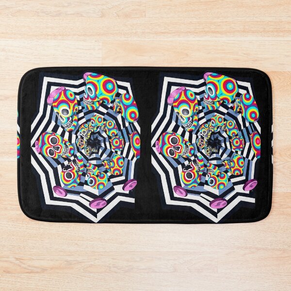 Item preview, Psychedelic Sugar Skull Street Art – Colorful Spiral Skull Mural Design designed and sold by Dominik1994.