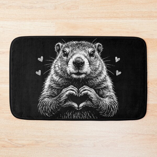 Item preview, Cute Realistic Groundhog Making Heart Shape With Paws Art designed and sold by RenettaFunky.