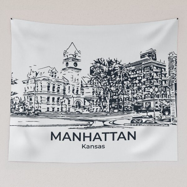 Artikelvorschau, Manhattan - Kansas entworfen und verkauft von Lakeric Cityscapes.