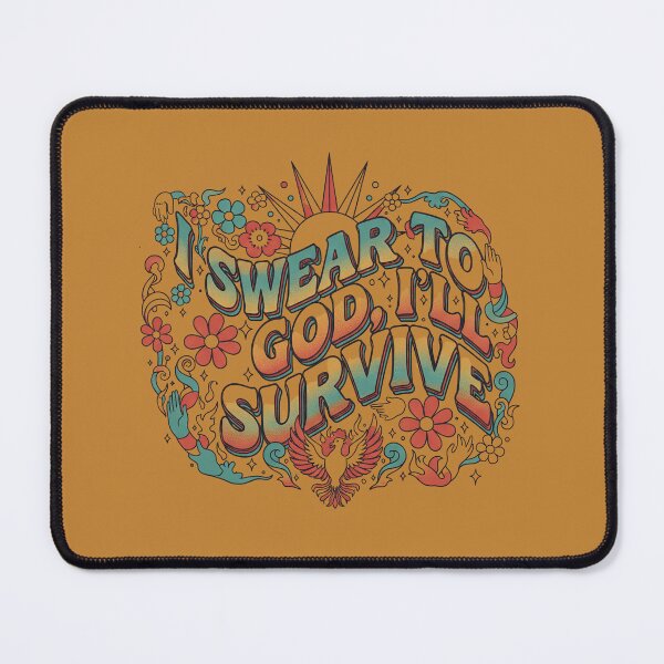 Item preview, Vintage Groovy Motivational Lettering Design with Phoenix and Flowers designed and sold by sing-it-out.