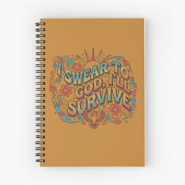 Item preview, Vintage Groovy Motivational Lettering Design with Phoenix and Flowers designed and sold by sing-it-out.
