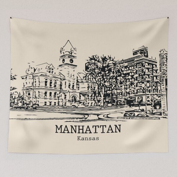 Artikelvorschau, Manhattan - Kansas entworfen und verkauft von Lakeric Cityscapes.