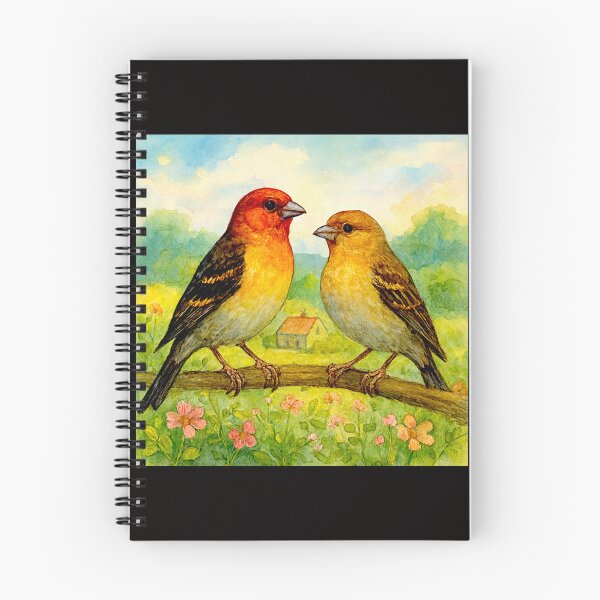 Item preview, Colorful Finch in Blooming Countryside designed and sold by Helios Be. Lavsh.