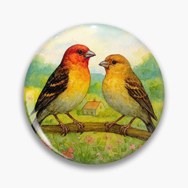 Item preview, Colorful Finch in Blooming Countryside designed and sold by Helios Be. Lavsh.