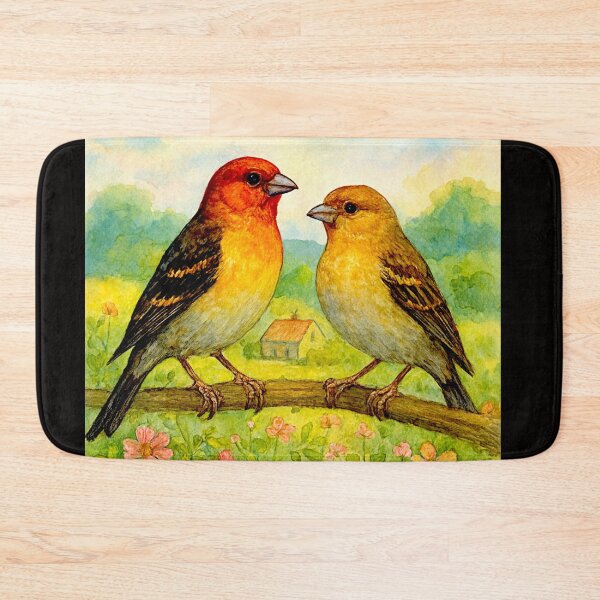 Item preview, Colorful Finch in Blooming Countryside designed and sold by Helios Be. Lavsh.