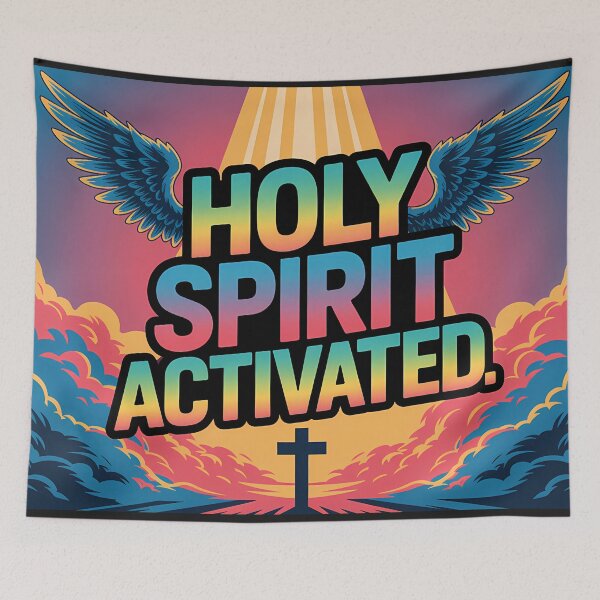 Item preview, Holy Spirit Activated – Bold Christian Faith Typography Art designed and sold by Luvahawb.