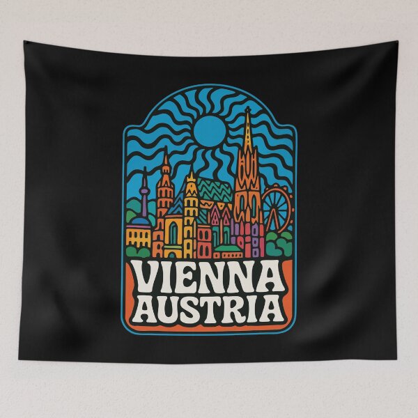 Item preview, Vienna Austria Europe Trippy Travel designed and sold by TomFrontierArt.