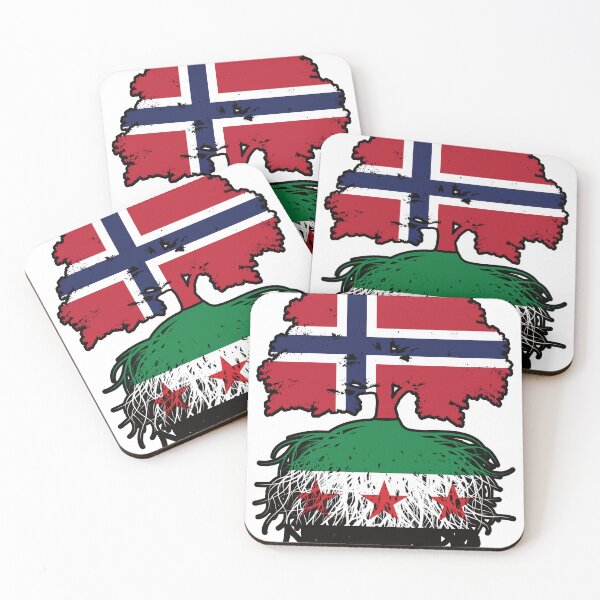Item preview, Syrian Norwegian Roots and Crown Tree designed and sold by FlagX.