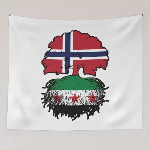 Item preview, Syrian Norwegian Roots and Crown Tree designed and sold by FlagX.