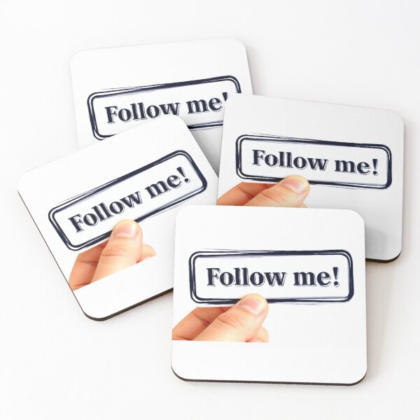 Item preview, Follow me! – Shiny Blue Button designed and sold by StickBuAndii.
