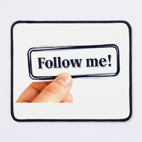 Item preview, Follow me! – Shiny Blue Button designed and sold by StickBuAndii.