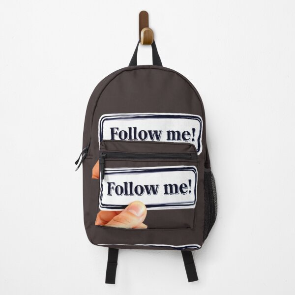 Item preview, Follow me! – Shiny Blue Button designed and sold by StickBuAndii.