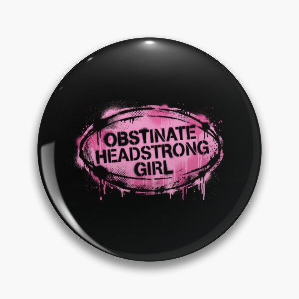 Item preview, Obstinate Headstrong Girl Pink Graffiti Stencil Art designed and sold by Fenay Designs.