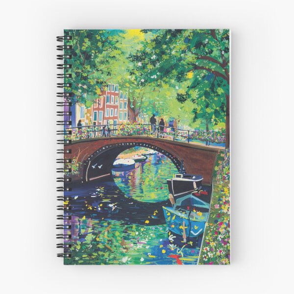 Item preview, Amsterdam-Inspired Canal Scene Painting designed and sold by FortuneAndFrame.