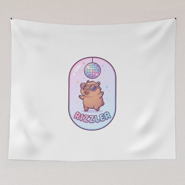 Item preview, Rizzler Capybara Funny Disco Party Cartoon designed and sold by Fenay Designs.