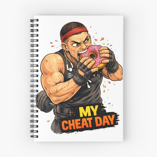 Item preview, My Cheat Day – Gym Bro Donut Funny Fitness Illustration designed and sold by Snackwear Apparel.