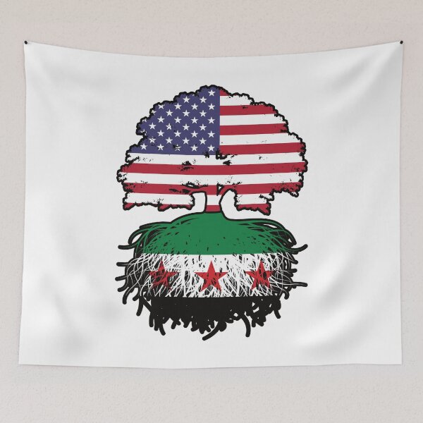 Item preview, Syrian American Roots and Crown Tree designed and sold by FlagX.