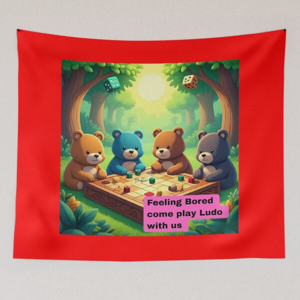 Item preview, Funny jokes  Bear custom designed     Bears play Ludo  game designed and sold by Dew  Drop wear.