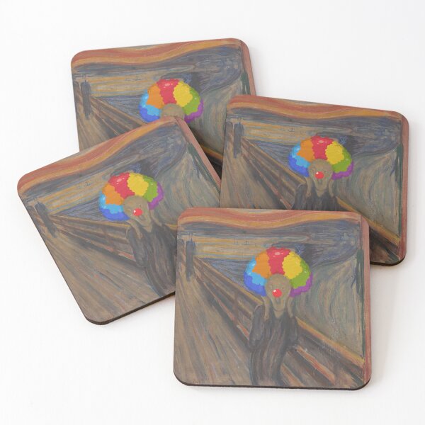 Item preview, The Scream Clown Art Parody – Funny Expressionist Painting Remix designed and sold by art4artsak3.