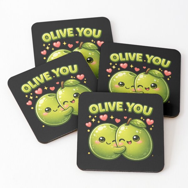 Item preview, Olive You Cute Love Pun designed and sold by Papier Atelier Art.