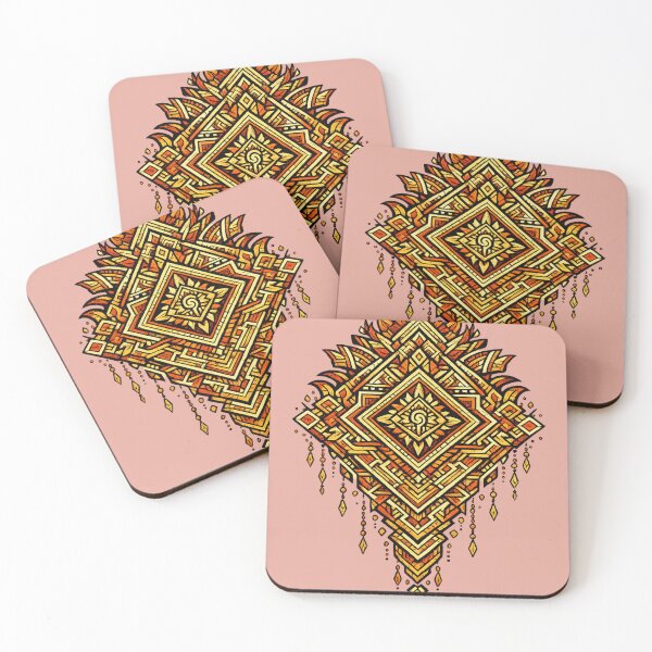 Item preview, Aztec Fire Geometry – Sacred Tribal Pattern designed and sold by DrizzyV.