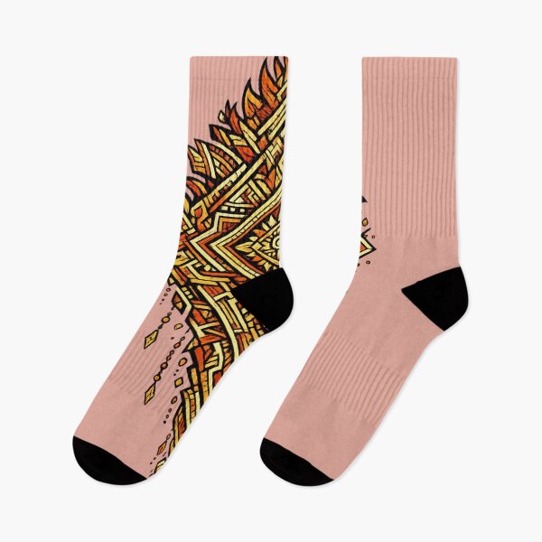 Item preview, Aztec Fire Geometry – Sacred Tribal Pattern designed and sold by DrizzyV.