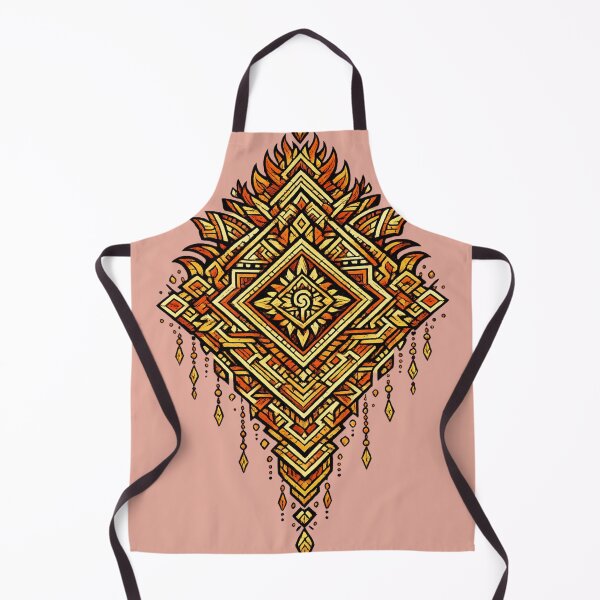 Item preview, Aztec Fire Geometry – Sacred Tribal Pattern designed and sold by DrizzyV.