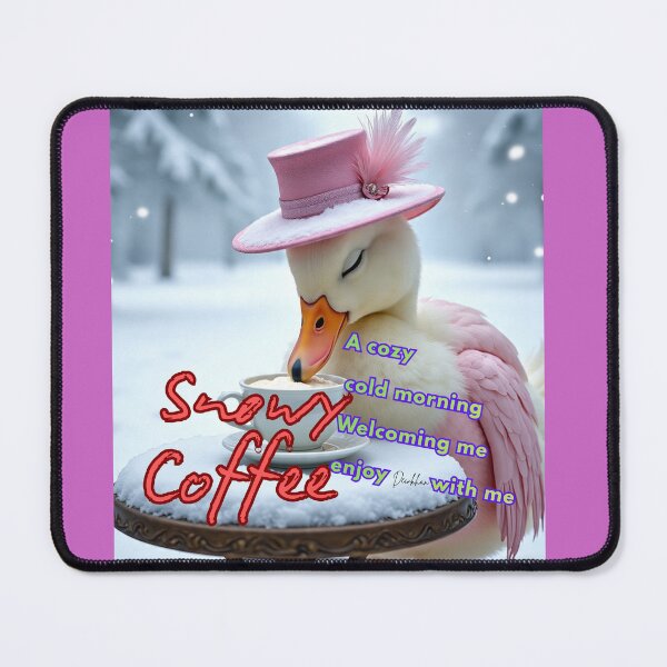 Item preview, Funny joke duck Winter custom tshirts. A cozy cold morning Welcoming me enjoy SNOWY coffee with me designed and sold by Dew Drop wear.