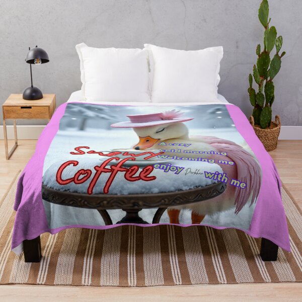 Item preview, Funny joke duck Winter custom tshirts. A cozy cold morning Welcoming me enjoy SNOWY coffee with me designed and sold by Dew Drop wear.