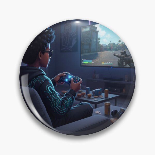 Item preview, Anime Boy Playing Video Games – Digital Illustration, Gaming Artwork, High-Quality Anime Art designed and sold by CrxDesgins.