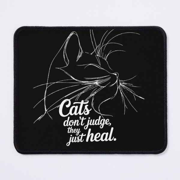 Item preview, Cats Don’t Judge, They Just Heal – Cute Minimalist Cat Art designed and sold by ABLAT-CREATIONS.