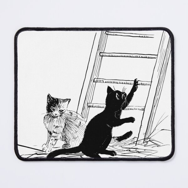 Item preview, Two cats at a ladder designed and sold by felttipcat.