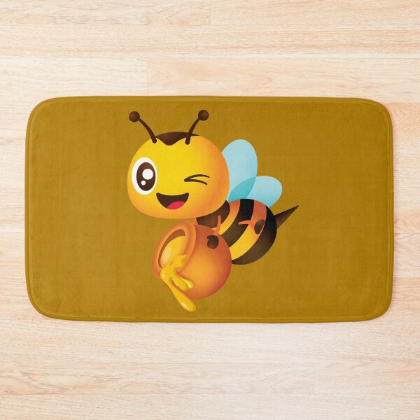 Item preview, Winking Bee Flying with Honey Pot. designed and sold by LunaPrintCo.