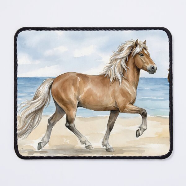 Item preview, Fjara Icelandic Horse tolting by the Sea designed and sold by CentauriArt.