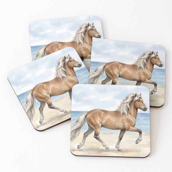 Item preview, Fjara Icelandic Horse tolting by the Sea designed and sold by CentauriArt.