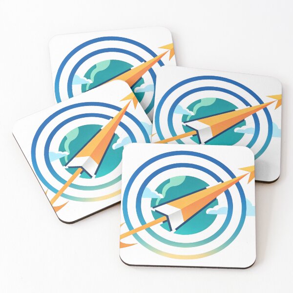 Item preview, Vibrant rocket soaring through global target with cloudy sky designed and sold by Creative88Art.