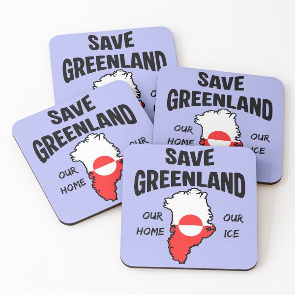 Item preview, Save Greenland Arctic Map and Flag Heritage Design designed and sold by axiksa10.