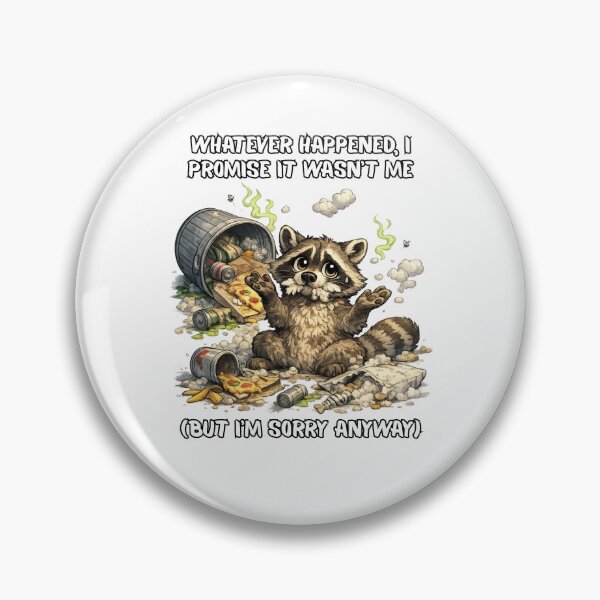 Item preview, Funny Guilty Raccoon Trash Panda Messy Meme designed and sold by DigitalMomy.