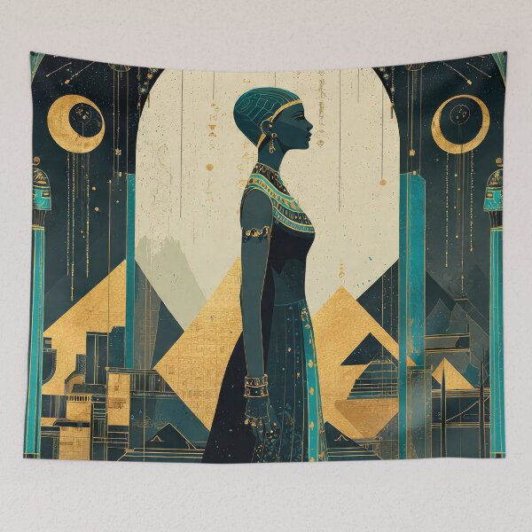 Item preview, Egyptian Queen: Golden Art Deco Elegance designed and sold by Vintage Poster Gallery.