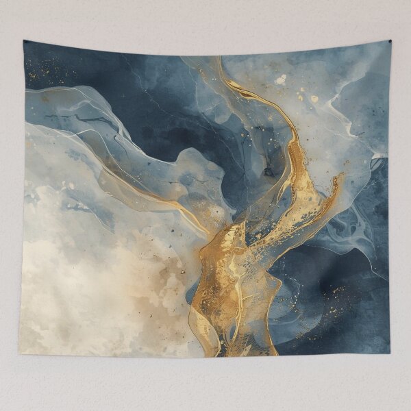 Item preview, Golden Tide in Blue designed and sold by Harmonic_Layers.