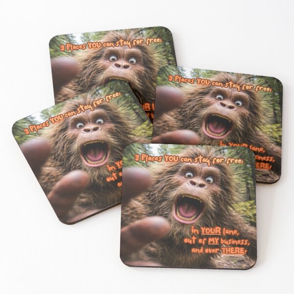 Item preview, Camera-Avoiding Bigfoot | Funny Cryptid Meme Art designed and sold by Matty69TeeS.