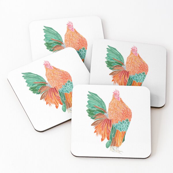 Item preview, Bantam Rooster Watercolor designed and sold by Sonoran Glimmer.