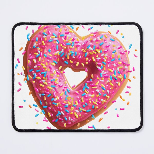 Item preview, Sweet Heart Donut Pink Frosting Valentine's Day Pastry Art designed and sold by BigStar-Cart.