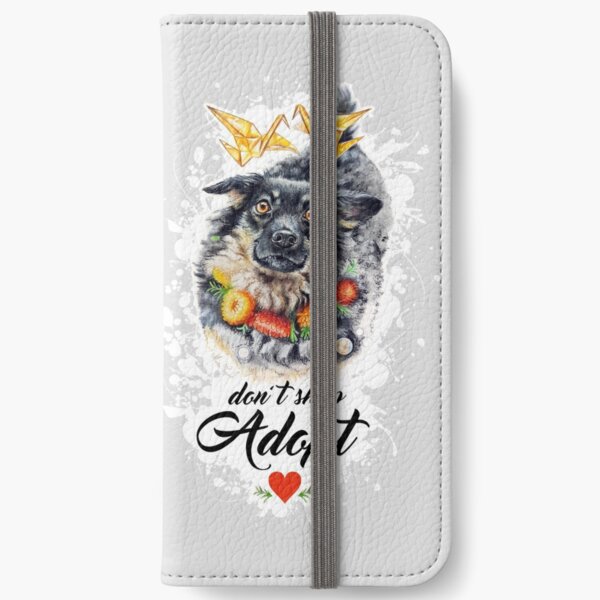 Don't shop, adopt! by Maria Tiqwah iPhone Wallet