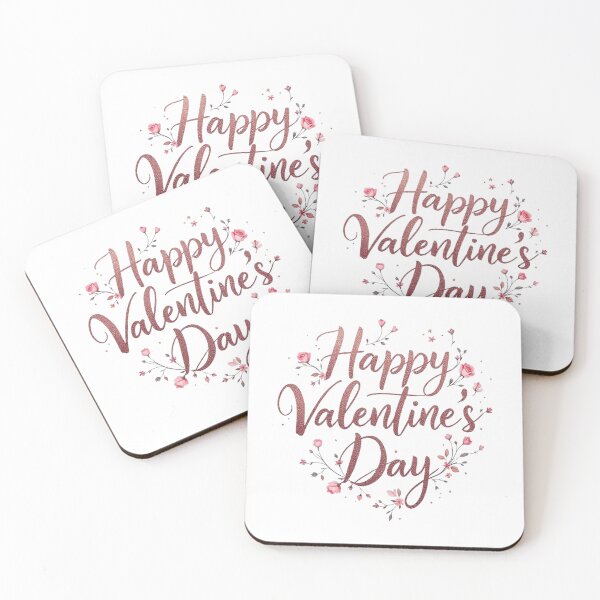 Artikelvorschau, Romantischer Blumenkranz – Schriftzug „Alles Gute zum Valentinstag“ entworfen und verkauft von Sweet Dreams & Fantasia.