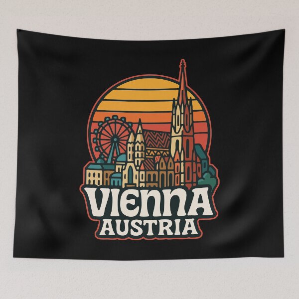 Item preview, Vienna Austria Europe Retro Travel designed and sold by TomFrontierArt.